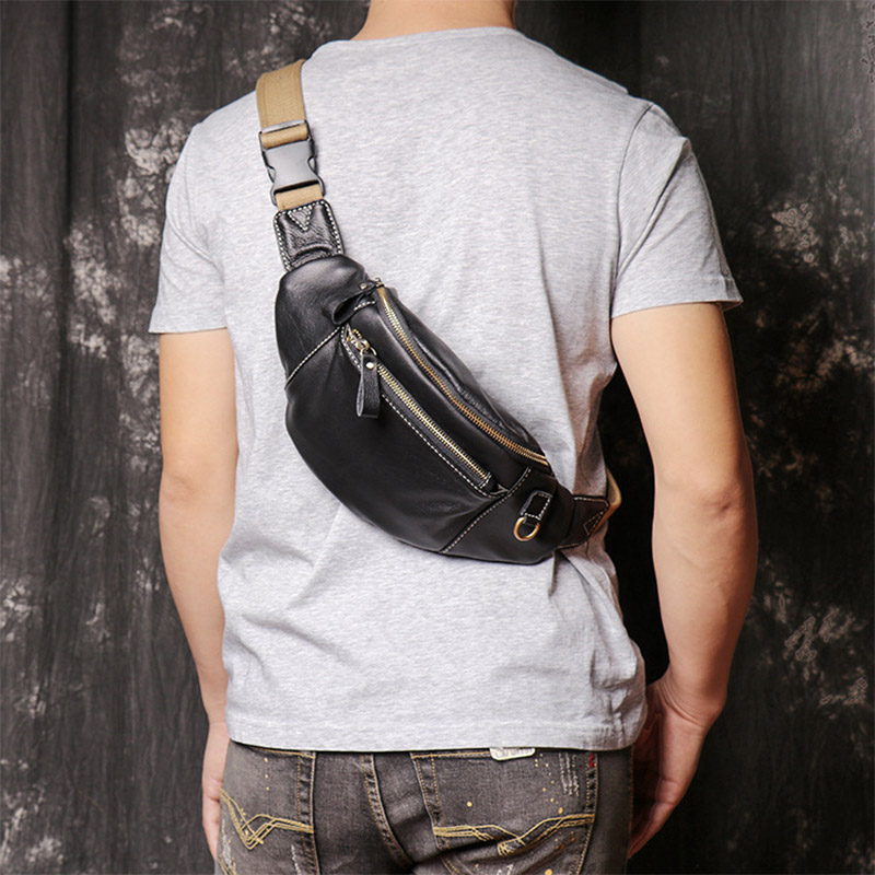 Fashion Men Waist Black Soft Leather Fanny Packs Party Sling Messenger Shoulder BagS
Fashion Men Waist Black Soft Leather Fanny Packs Party Sling Messenger Shoulder BagS