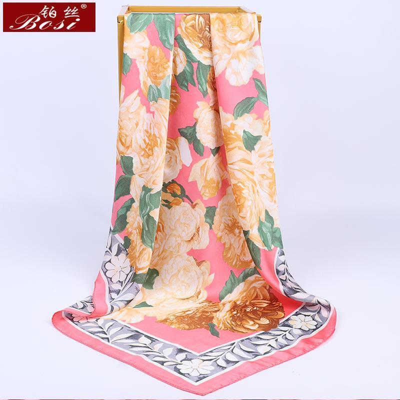 Scarves BOSI 2021 Design Pink Flowers Square Silk Scarf 90*90cm Women Fashion Big Hijab Satin Peony Shawl, Blue;gray
Scarves BOSI 2021 Design Pink Flowers Square Silk Scarf 90*90cm Women Fashion Big Hijab Satin Peony Shawl, Blue;gray