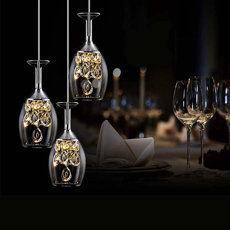 Modern Crystal Wine Glasses Chandelier Pendant Lamps 110-240V Fixtures Ceiling Lights Rustic Kitchen Dining Room Restaurant Island Hanging Lamp 
Modern Crystal Wine Glasses Chandelier Pendant Lamps 110-240V Fixtures Ceiling Lights Rustic Kitchen Dining Room Restaurant Island Hanging Lamp
