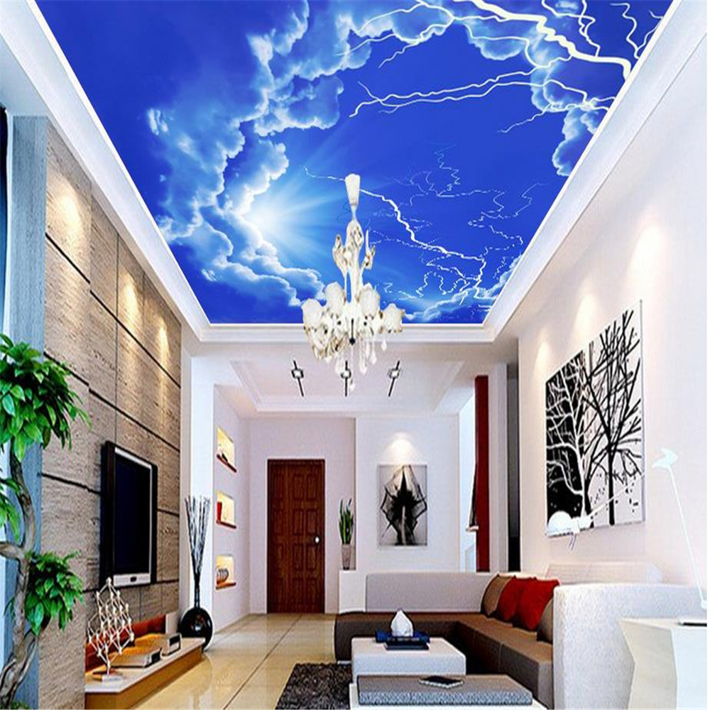Custom 3d ceiling modern wallpaper for living room Colorful starry sky mural 3d wallpapers