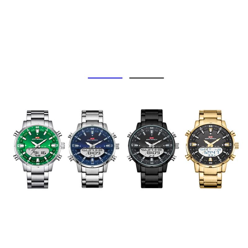 Wristwatches 2021 Brand Men's Watch Steel Belt Dual Movement Luminous Fashion Big Dial Waterproof Alarm Clock Calendar Sports Leisure, Green
Wristwatches 2021 Brand Men's Watch Steel Belt Dual Movement Luminous Fashion Big Dial Waterproof Alarm Clock Calendar Sports Leisure, Green
