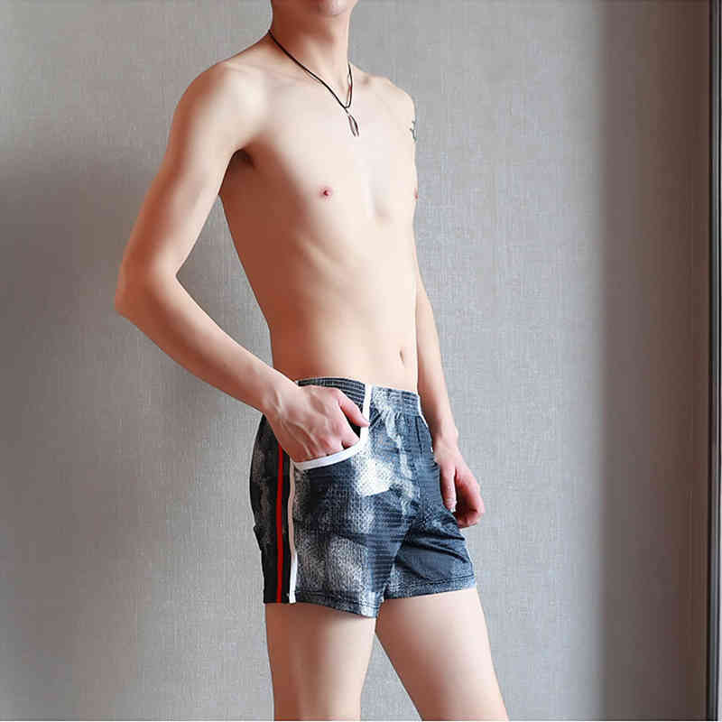 Boxer Men Underwear Cotton Pouch Boxershorts Sleep Men Underpants Panties For Swim Or Boxers Shorts With Pocket 210515