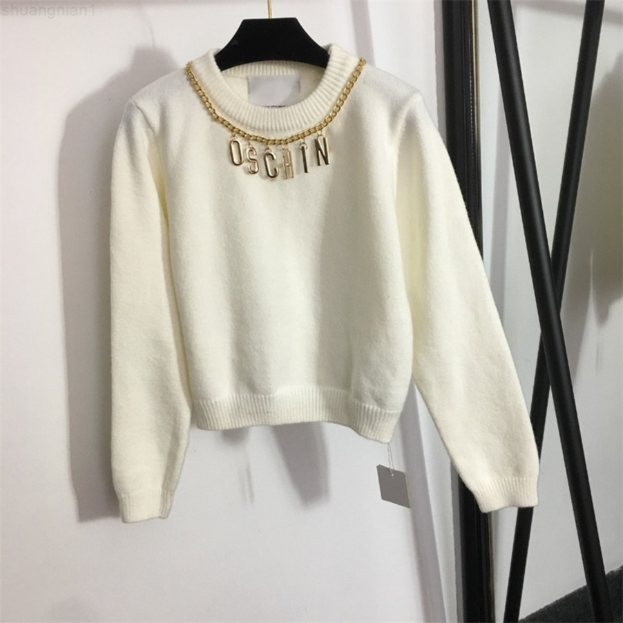 Womens wool knit sweater hoodie casual round neck pullover long sleeve sweater crochet mujer letter chain logo mmoss brand women clothes designer wholesale
Womens wool knit sweater hoodie casual round neck pullover long sleeve sweater crochet mujer letter chain logo mmoss brand women clothes designer wholesale