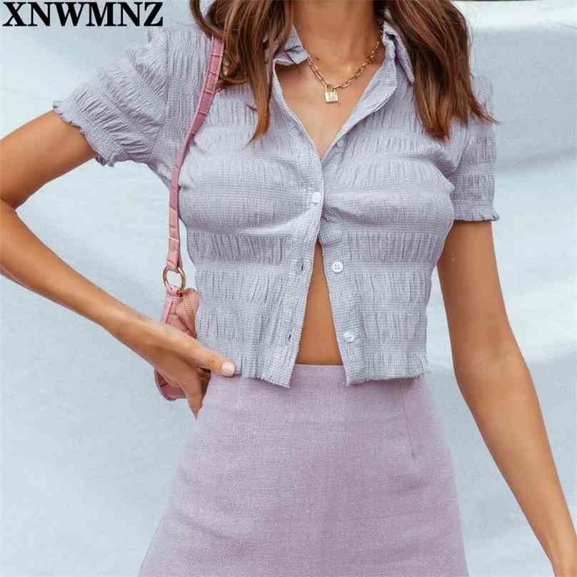 Fashion Buttons Tartan Blusas Mujer De Moda France Ruched Purple Women Blouse Vintage Turn Down Collar Chic Tops 210520, Lavender
Fashion Buttons Tartan Blusas Mujer De Moda France Ruched Purple Women Blouse Vintage Turn Down Collar Chic Tops 210520, Lavender