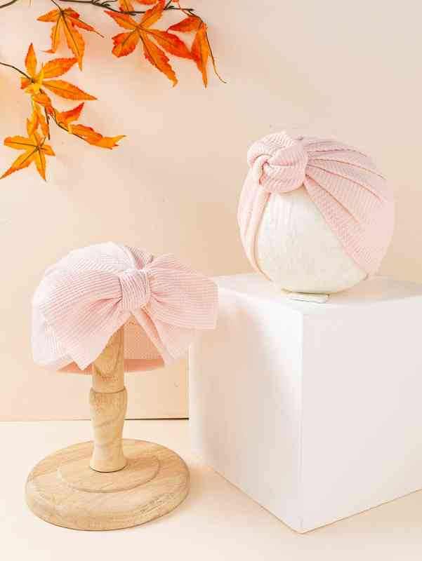 2pcs Baby Bow Decor Hat SHE