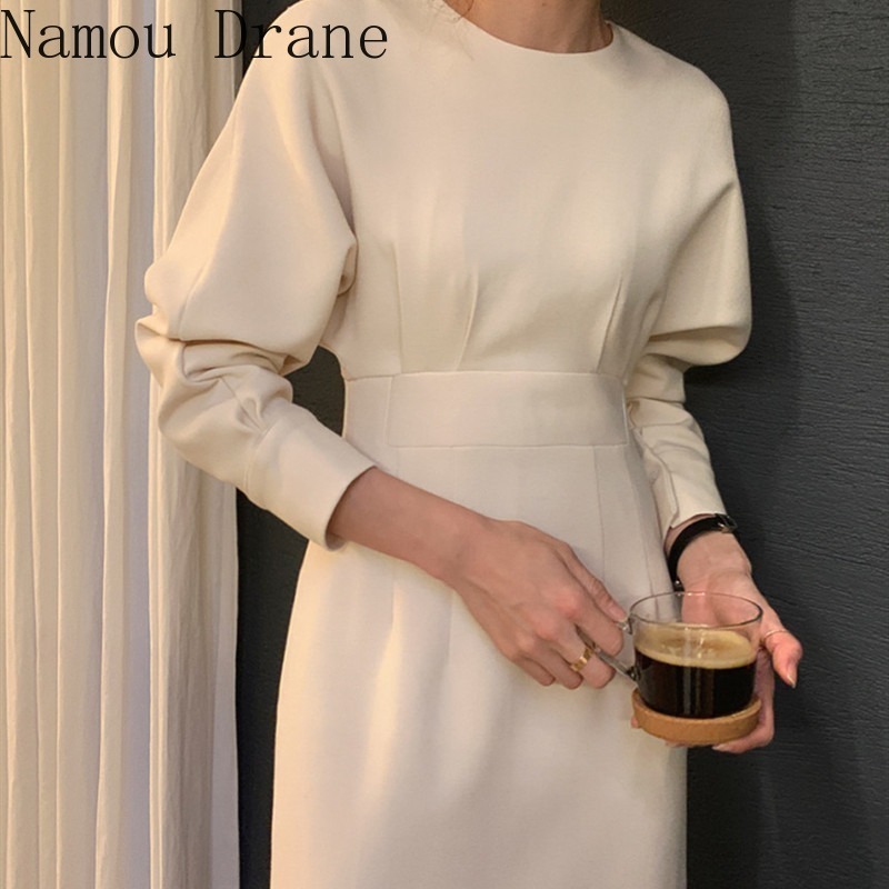 Casual Dresses Autumn winter lady office long elegant sleeve neck-solid color high waist woman 2021 style Korean, Beige
Casual Dresses Autumn winter lady office long elegant sleeve neck-solid color high waist woman 2021 style Korean, Beige