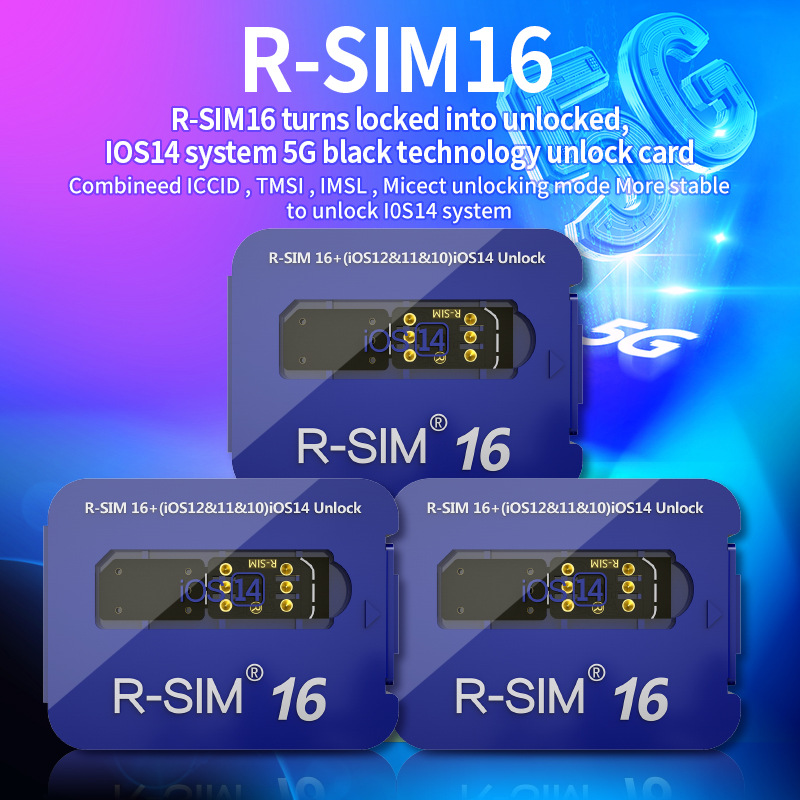 Rsim 16 R-sim-16 Unlocked IOS14 System 5G Black Technology Unlock Card Universal Unlocking Combination of ICCID IMSI TMSI MIC
Rsim 16 R-sim-16 Unlocked IOS14 System 5G Black Technology Unlock Card Universal Unlocking Combination of ICCID IMSI TMSI MIC