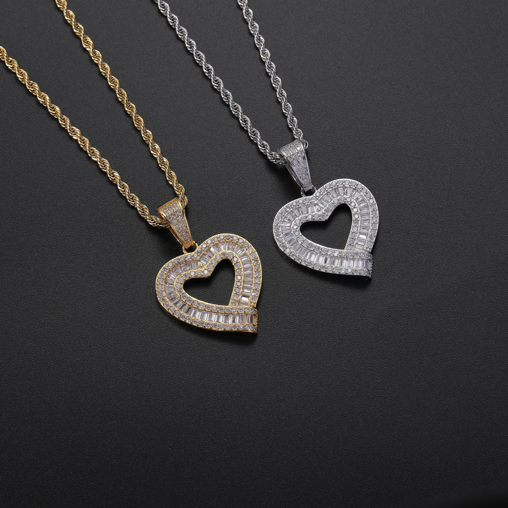 Hip Hop Square CZ Zircon Stone Bling Iced Out Heart Pendants Necklace for Men Rapper Jewelry
Hip Hop Square CZ Zircon Stone Bling Iced Out Heart Pendants Necklace for Men Rapper Jewelry