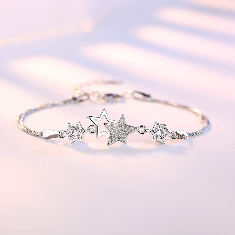 Charm Bracelets Pentagram Star Charms Bracelet Silver Plated Crystal Zircon For Women High Quality & Bangles Jewelry CF, Golden;silver
Charm Bracelets Pentagram Star Charms Bracelet Silver Plated Crystal Zircon For Women High Quality & Bangles Jewelry CF, Golden;silver