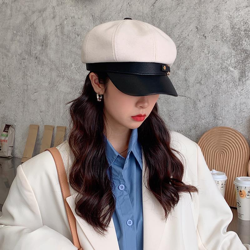 Berets K257 Women's Hat 2021 Beret Leather Buckle Octagonal Kepi Korean Version Autumn And Winter Retro Painter, Khaki
Berets K257 Women's Hat 2021 Beret Leather Buckle Octagonal Kepi Korean Version Autumn And Winter Retro Painter, Khaki