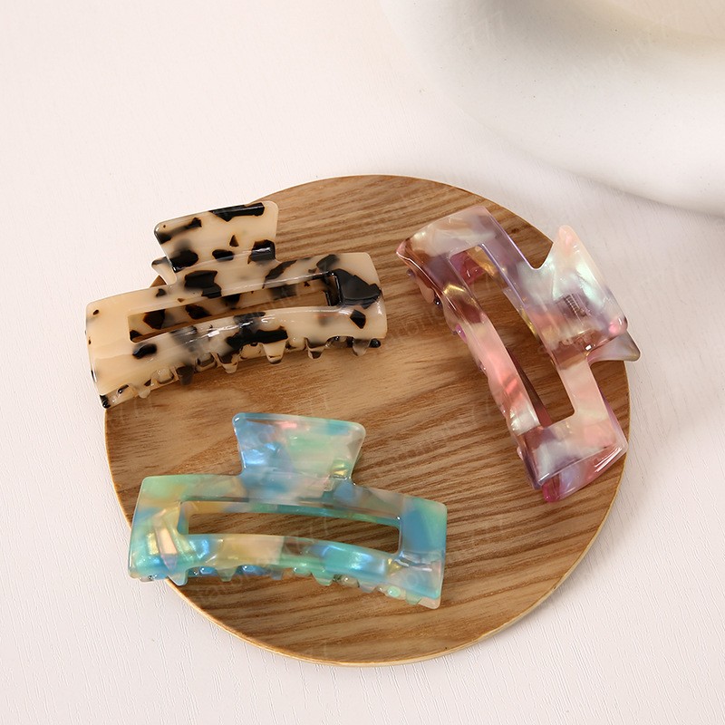 Fashion Elegant All-match Large acrylic Leopard Hair Claws Clip Hairpin Barrettes for Women Girl Accessories Headwear