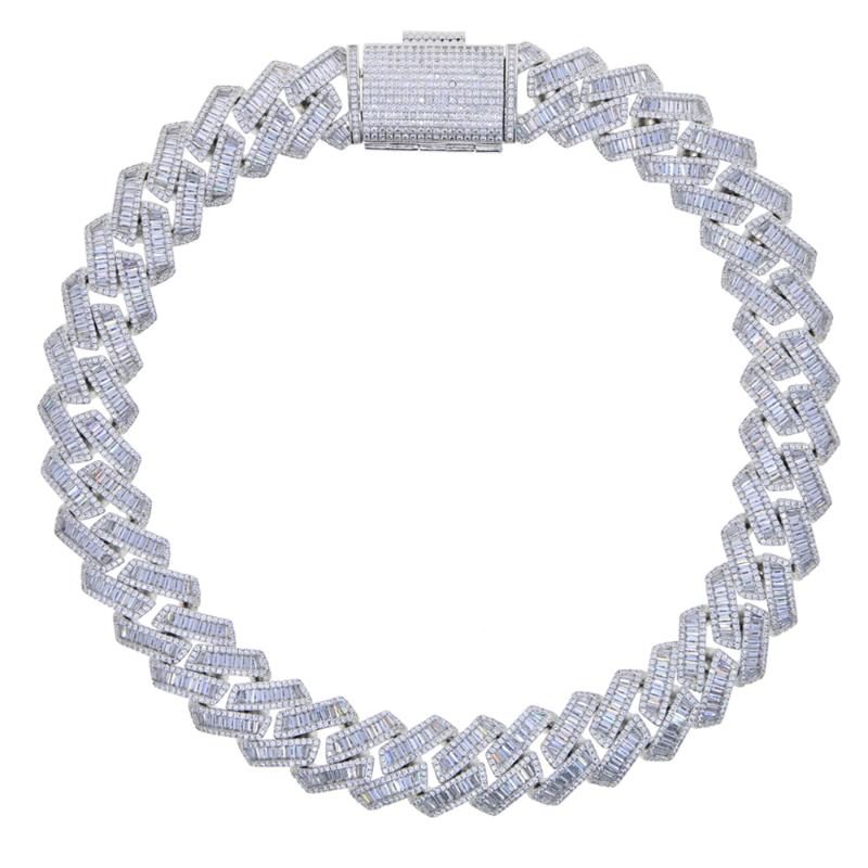 Chokers Iced Out Bling 19mm Baguette CZ Heavy Chunky Cuban Link Chain Necklace Silver Color 5A Zircon Choker Hip Hop Men Women Jewelry
Chokers Iced Out Bling 19mm Baguette CZ Heavy Chunky Cuban Link Chain Necklace Silver Color 5A Zircon Choker Hip Hop Men Women Jewelry