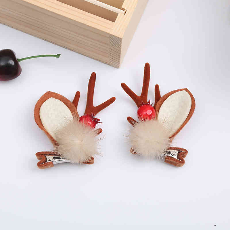 Hair Accessories Christmas Hoop Antler Pin Ornament Children's Girl's Gift