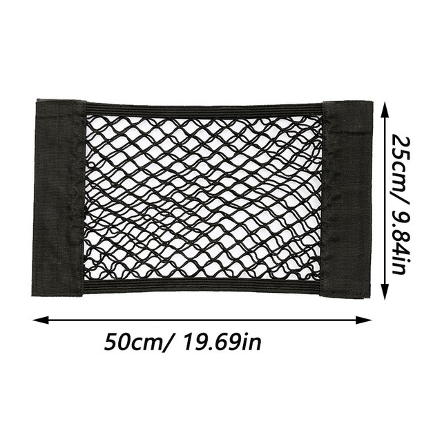 Car Storage Bag Vehicle Back Rear Trunk String Net Seat Elastic Magic Sticker Mesh Pocket Cage-Seat BackBag