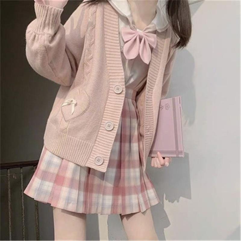 Women's Knits & Tees 2021 Spring Japanese Style Fashion Pink Cardigan Women Vintage Crop Knitted Sweater Cute Bow Heart Korean School Coat B, White
Women's Knits & Tees 2021 Spring Japanese Style Fashion Pink Cardigan Women Vintage Crop Knitted Sweater Cute Bow Heart Korean School Coat B, White