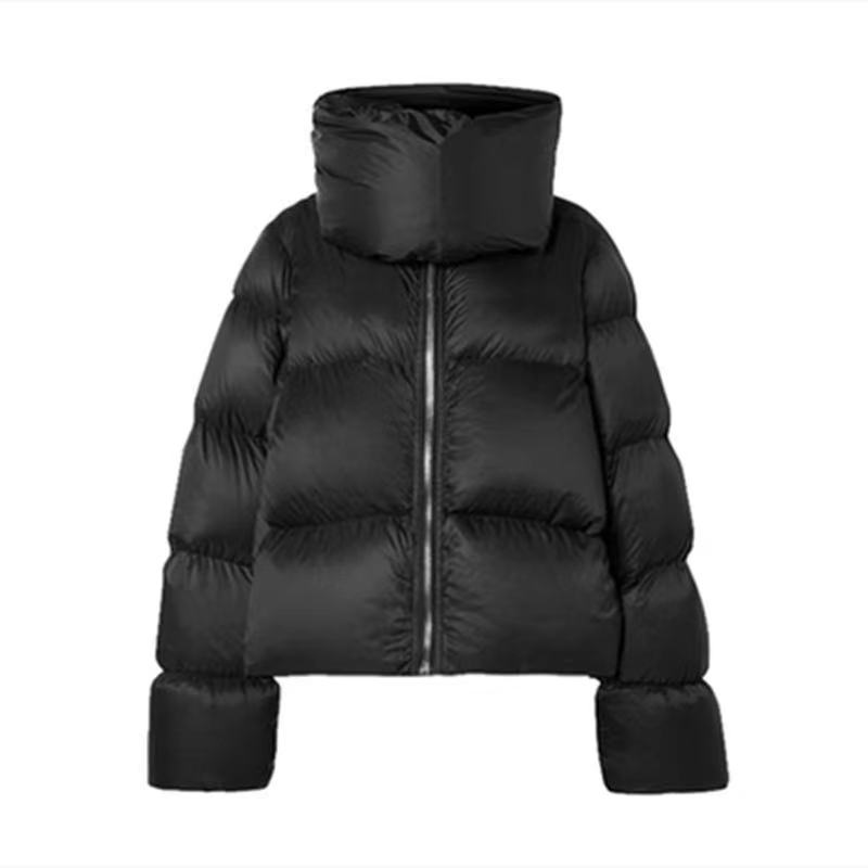 New coat design thickened scarf black short down jacket for women
New coat design thickened scarf black short down jacket for women