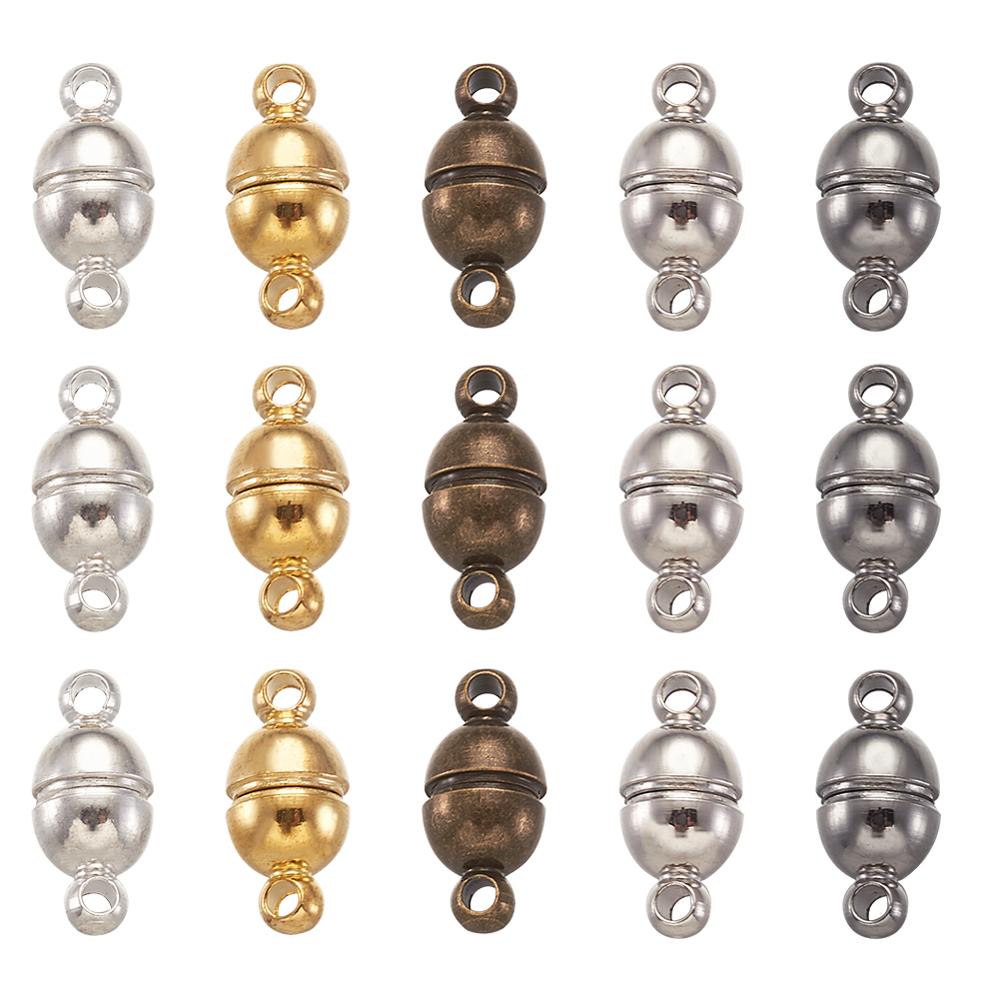 100Sets Nickel Free Brass Magnetic Clasps Oval Jewelry Findings Platinum Golden Antique Bronze Gunmetal 11x5mm, Hole: 1mm
100Sets Nickel Free Brass Magnetic Clasps Oval Jewelry Findings Platinum Golden Antique Bronze Gunmetal 11x5mm, Hole: 1mm