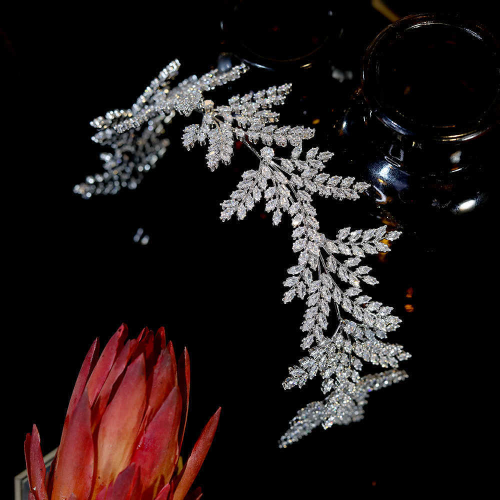 Fashion Bride Headband Crystal Leaf Hair Band, ASNORA Bridal Crown Tiaras ,Hair Accessories Wedding ,Wedding A01006 210707