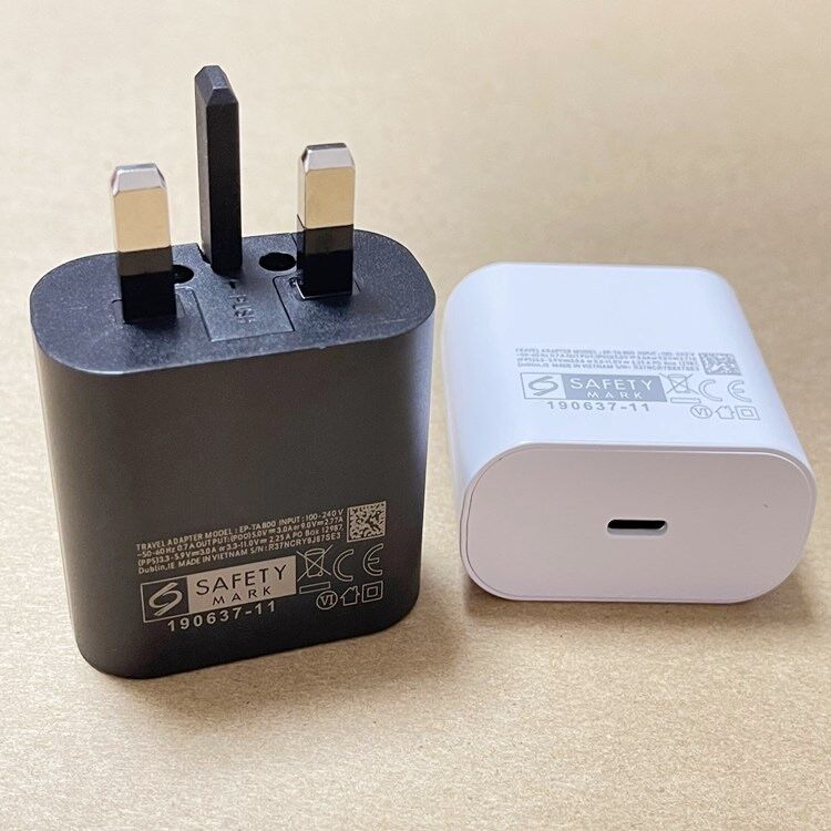 UK Pulg wall Charger USB C for Samsung PD 25W Chargers Galaxy S20/S20 Ultra/ Note10/Note 10 Plus TA800