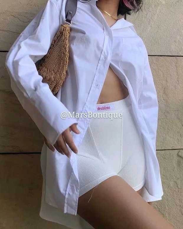 Loose Oversize Solid Simple Turn Down Collar Casual All Match White Shirts Women 210615Z