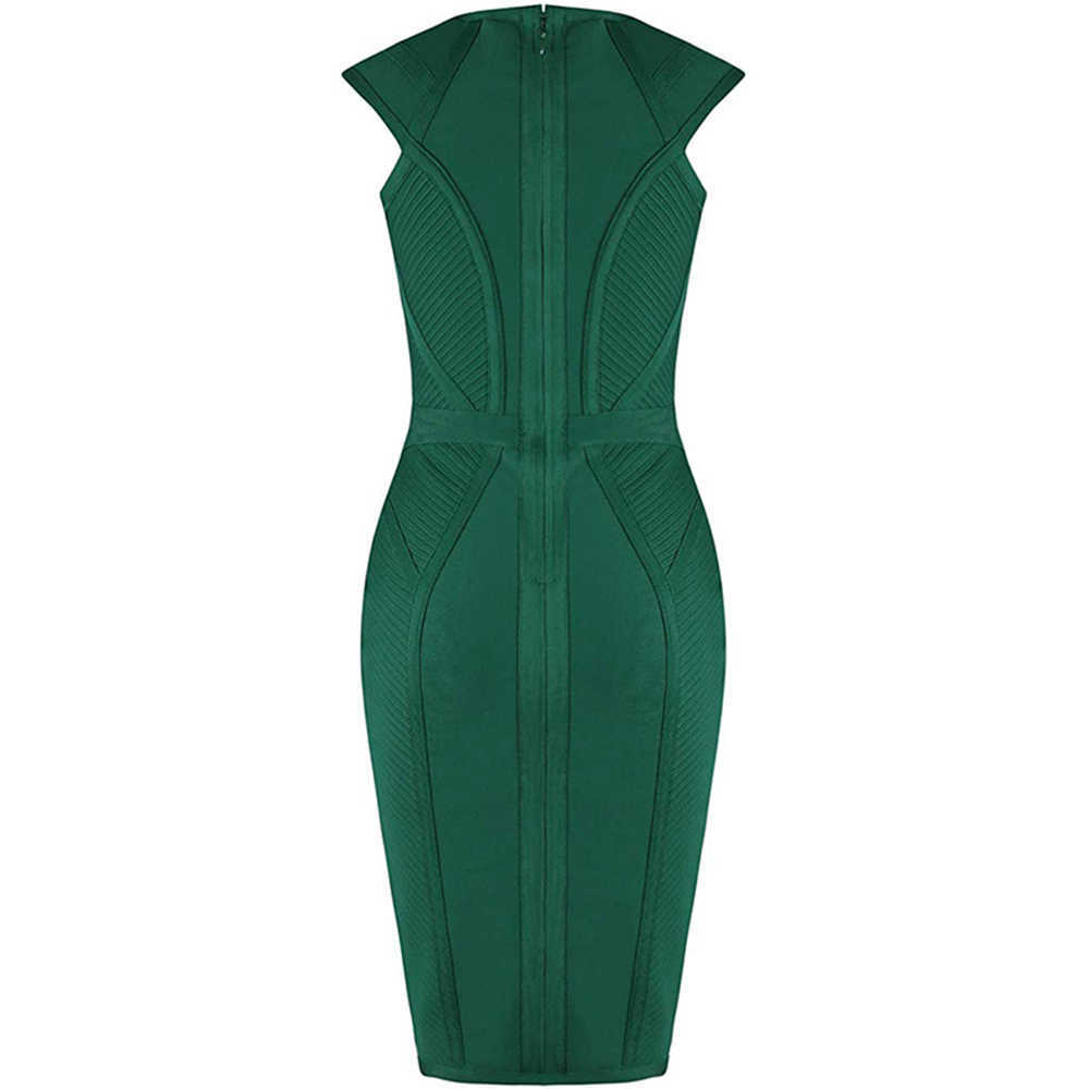 Bandage Dress for Women summer Green Bodycon Dress V Neck Striped red white Party dress evening club birthday outfits 210630