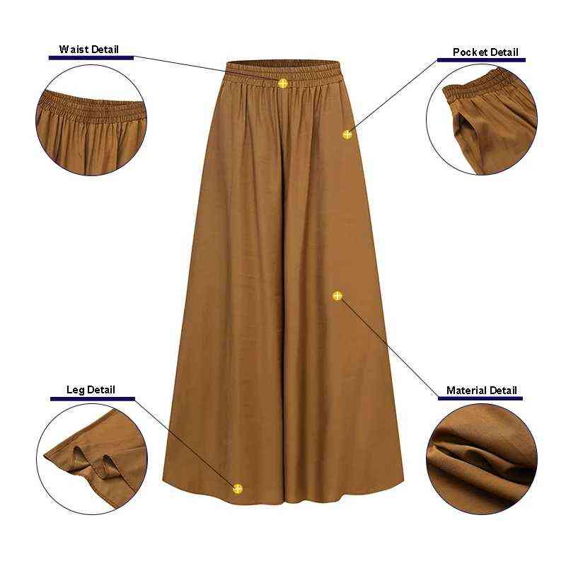 Casual Cool Loose Pants Summer Large Elastic High Waist Trouser Wide Leg Pant Big Swing Beach Skirt Women's Size 5XL 211115