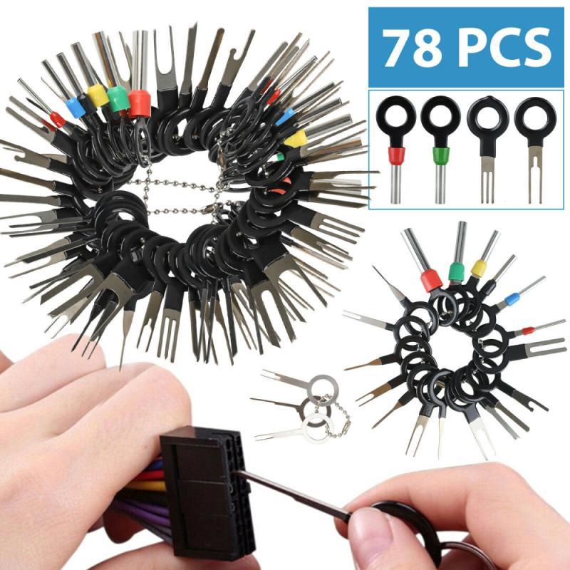 

Professional Hand Tool Sets 78/70/59pcs Car Terminal Removal Motorist Kit Accessories Auto Repair Stylus Wire Crimp Pin Extractor Puller