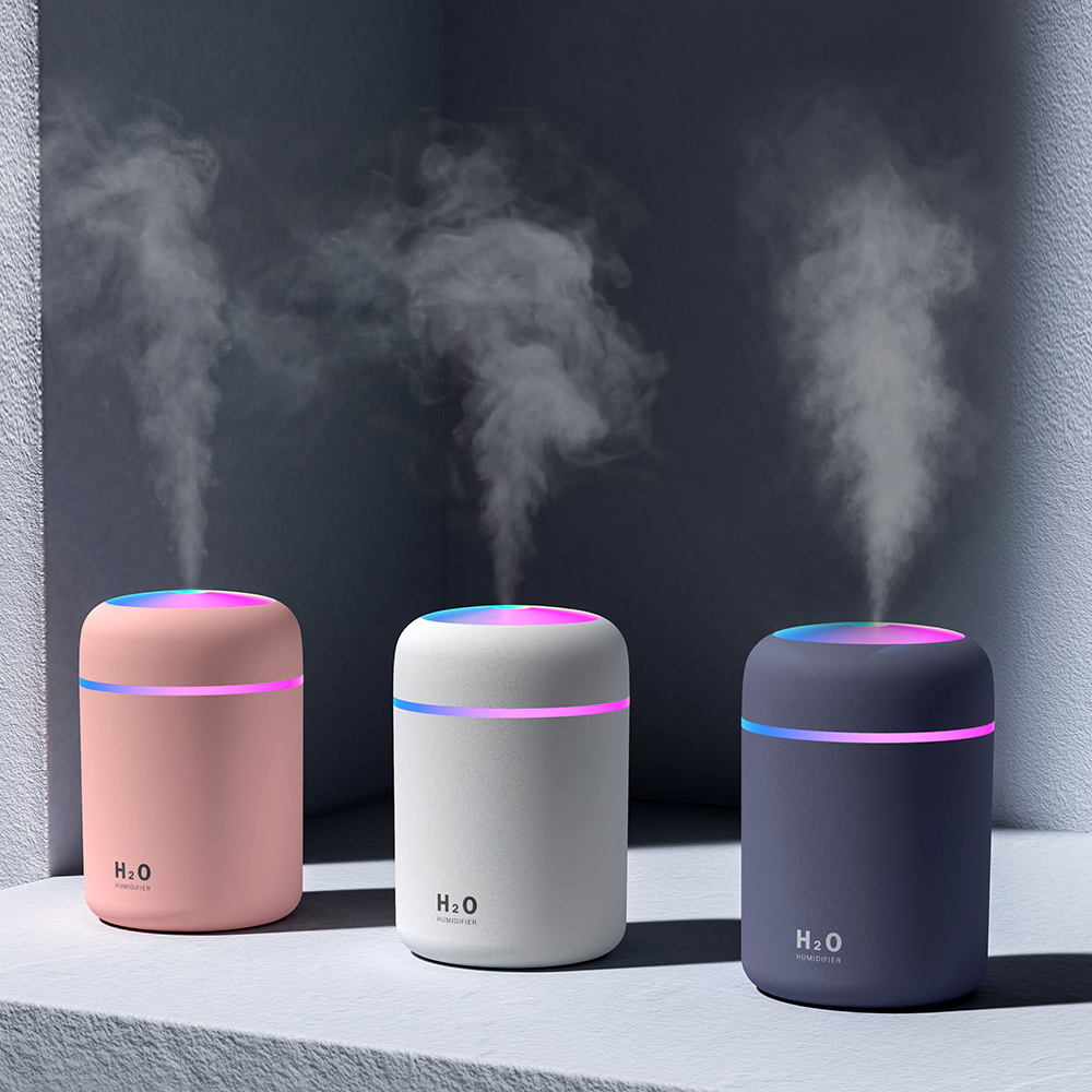 Car Humidifier 300ml USB Ultra Dazzle Cup Aroma Diffuser Cool Mist Maker Air Humidifiers Purifier with Romantic Light2984718
