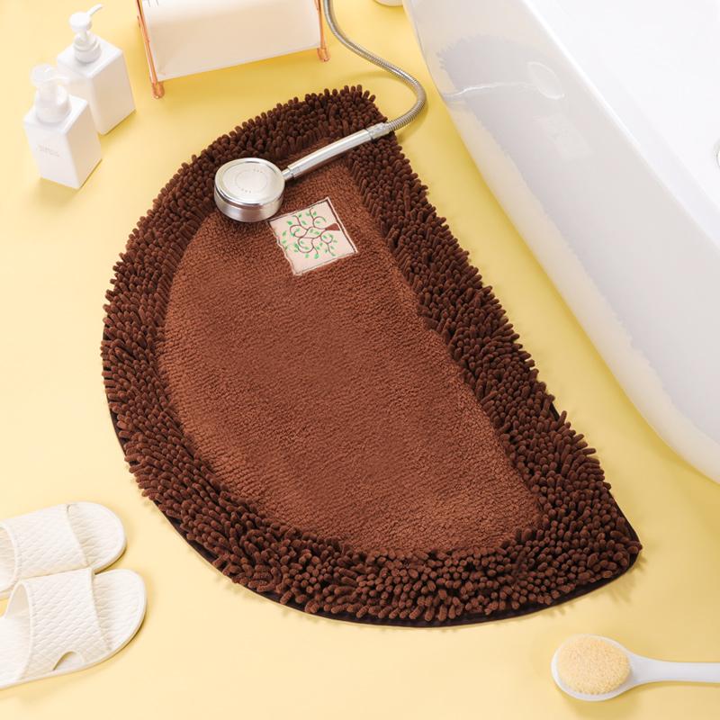 Bathroom Round Floor Mat Household Kitchen Absorbent Bedroom Study Living Room Non-Slip Door 80cm Long 50cm Wide Carpets