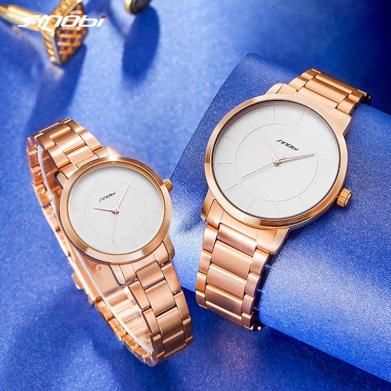 Wristwatches SINOBI Brand Fashion Casual Couples Watches Business Style Man Woman Gold Stainless Steel Waterproof Quartz Charms Dress, Silver couple
Wristwatches SINOBI Brand Fashion Casual Couples Watches Business Style Man Woman Gold Stainless Steel Waterproof Quartz Charms Dress, Silver couple