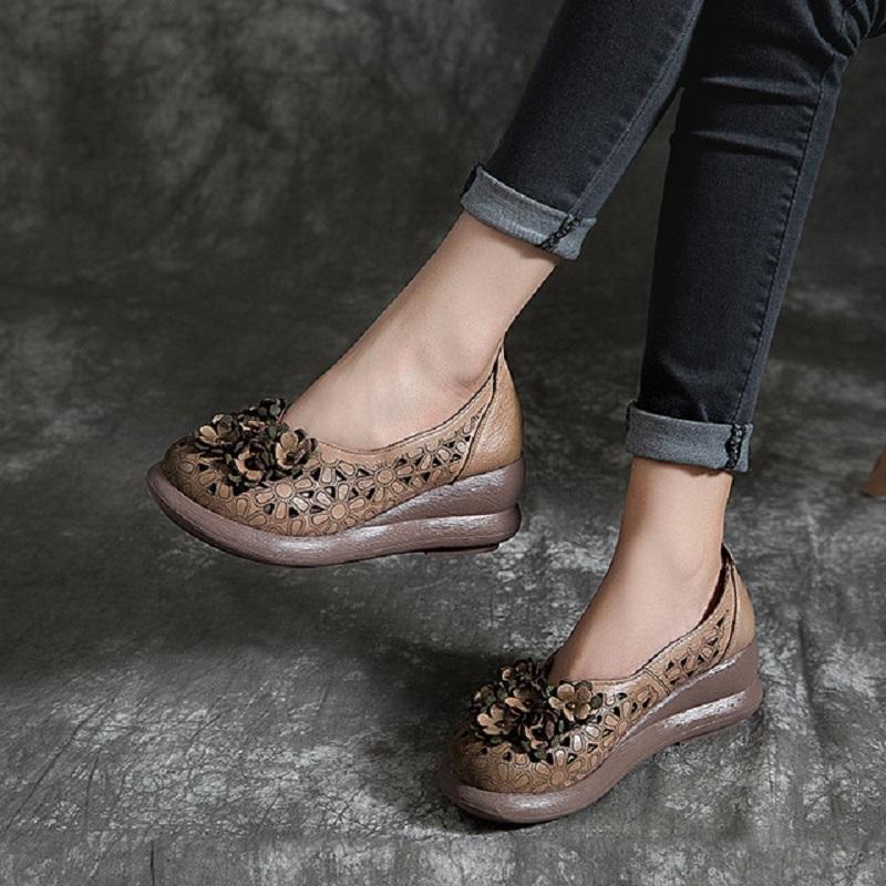 Summer Retro Genuine Leather Flowers Shallow Hollow Out Women Sandals Cut Slip-On Wedges Lady Shoes 20210510, Black
Summer Retro Genuine Leather Flowers Shallow Hollow Out Women Sandals Cut Slip-On Wedges Lady Shoes 20210510, Black