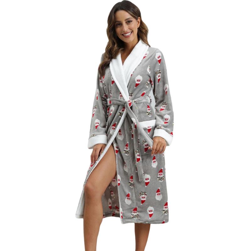 Women's Sleepwear Christmas Robe For Women Home Clothes Pajamas Flannel Bathrobe Thick Warm Dressing Gown 2021 Autumn Winter Nightgown, Black;red
Women's Sleepwear Christmas Robe For Women Home Clothes Pajamas Flannel Bathrobe Thick Warm Dressing Gown 2021 Autumn Winter Nightgown, Black;red