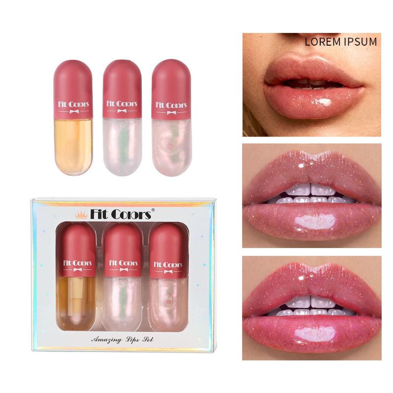Lip Gloss 3PCS/set Jelly Plumper Oil Shiny Clear Moisturizing Women Makeup Tint Cosmetics, Lip oil 3pcs set
Lip Gloss 3PCS/set Jelly Plumper Oil Shiny Clear Moisturizing Women Makeup Tint Cosmetics, Lip oil 3pcs set