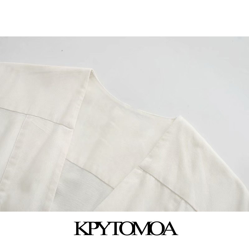 Women Chic Fashion With Belt Button-up Midi Dress V Neck Three Quarter Sleeves Female Dresses Vestidos 210420