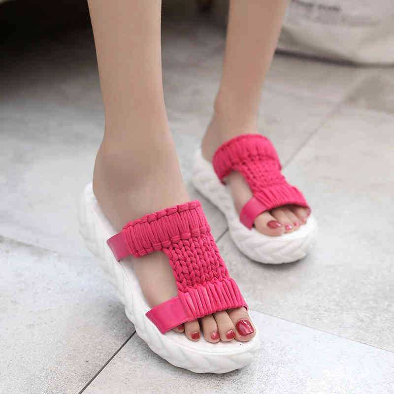 slippers muffin slippers women's summer fashion wear comfortable high-heeled sandals flip flops versatile shoes gm9q, Black
slippers muffin slippers women's summer fashion wear comfortable high-heeled sandals flip flops versatile shoes gm9q, Black