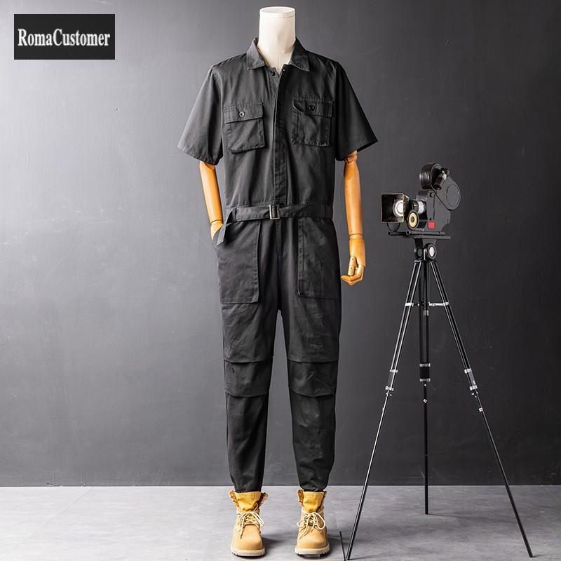 Men's Pants Japanese Style Vintage Biker Cargo Short Sleeve Overalls Mens Summer Jumpsuits Concise Male Turn-Down Collar Playsuit, Black
Men's Pants Japanese Style Vintage Biker Cargo Short Sleeve Overalls Mens Summer Jumpsuits Concise Male Turn-Down Collar Playsuit, Black