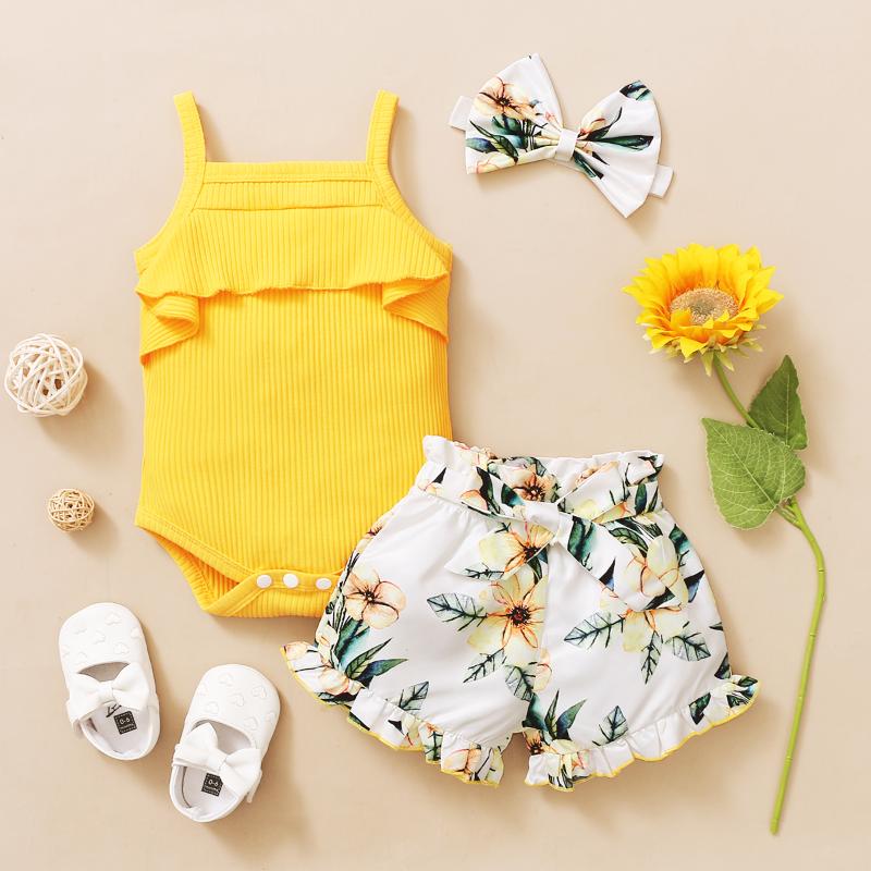 Clothing Sets 3pcs Est Summer Toddler Infant Baby Girl Clothes Cotton Casual Outfits Set Bodysuit+ Shorts+Headband Cute, White
Clothing Sets 3pcs Est Summer Toddler Infant Baby Girl Clothes Cotton Casual Outfits Set Bodysuit+ Shorts+Headband Cute, White