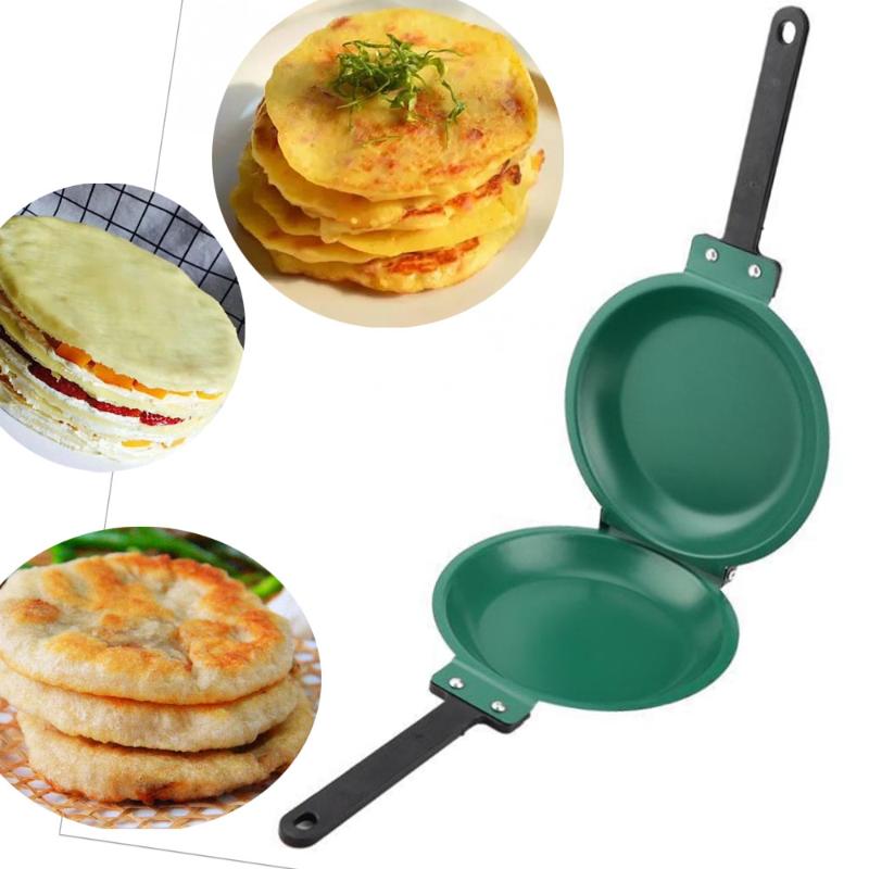 Double Side Grill Pan Non-stick Frying With Ceramic Pancake Maker Coating Flip Household Kitchen Cookware Pans