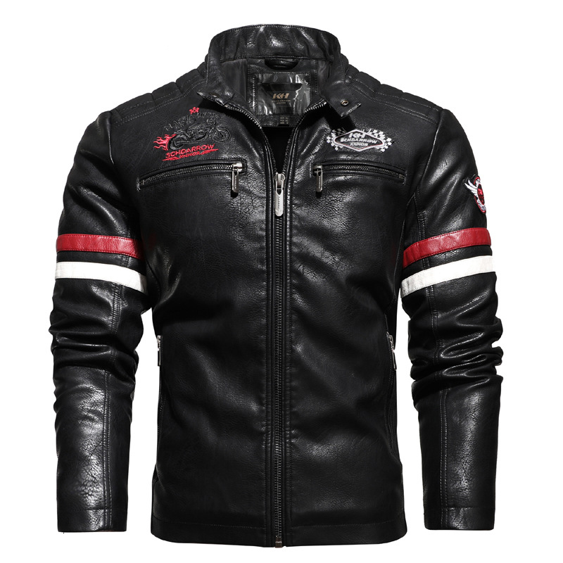 Men's Leather & Faux leather jackets winter motorcycle sh of men's embroidered male plutonium outward fake, Dark blue.
Men's Leather & Faux leather jackets winter motorcycle sh of men's embroidered male plutonium outward fake, Dark blue.