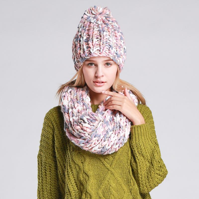 Hats, Scarves & Gloves Sets Women Handmade Weaving Autumn &Winter Knitted Hat Scarf Two-Piece Suit Mixed Color Thick Warm Wool Set For Ladie
Hats, Scarves & Gloves Sets Women Handmade Weaving Autumn &Winter Knitted Hat Scarf Two-Piece Suit Mixed Color Thick Warm Wool Set For Ladie