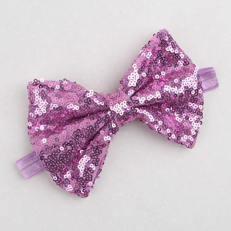 2022 new Children Girls Headbands Shinning Big sequins Bow Kids Baby Handmade Hairands Hair Accessories Prince Headdress Photo Props