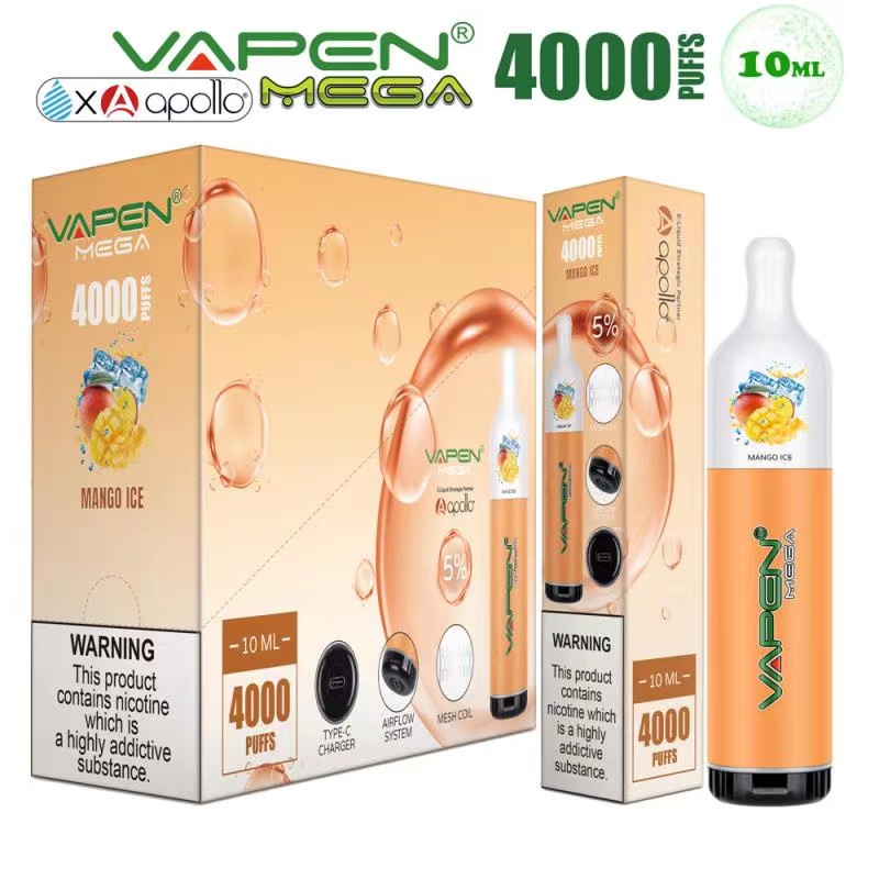 Original VAPEN MEGA 4000Puffs Disposable e Cigarette Vape Pen 10ml 600mah Type-C USB Recharge Vapor Chargeable Airflow Adjustable Portable V
Original VAPEN MEGA 4000Puffs Disposable e Cigarette Vape Pen 10ml 600mah Type-C USB Recharge Vapor Chargeable Airflow Adjustable Portable V