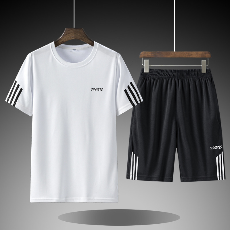 Tracksuit Summer casual wide running fitness crew ne short sleeve shorts breathable sweat absorbing ball suit men's wear, Gray
Tracksuit Summer casual wide running fitness crew ne short sleeve shorts breathable sweat absorbing ball suit men's wear, Gray