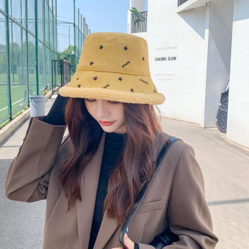 Caps & Hats Hat Women's Net Red Ins Wool Lamb Plush Thickened Fisherman's Warm And Fashionable Basin In Autumn Winter, Yellow
Caps & Hats Hat Women's Net Red Ins Wool Lamb Plush Thickened Fisherman's Warm And Fashionable Basin In Autumn Winter, Yellow