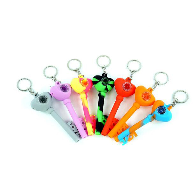Novelty Pipe For Smoking Love Key Silicone Tobacco Cigarette Herb Pipes With Metal Chain Smoke Accessories
Novelty Pipe For Smoking Love Key Silicone Tobacco Cigarette Herb Pipes With Metal Chain Smoke Accessories