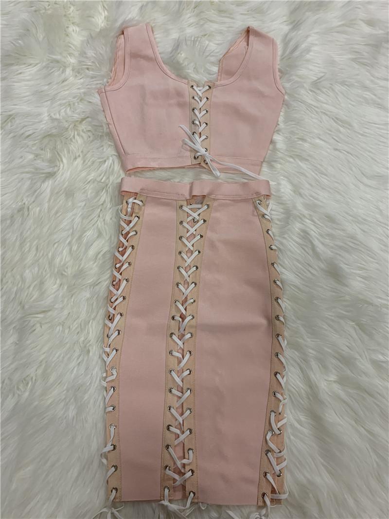 Summer Arrival Women's Lace Up Mini Bodycon Women Bandage Dress Chic Night Club Party Casual Dresses