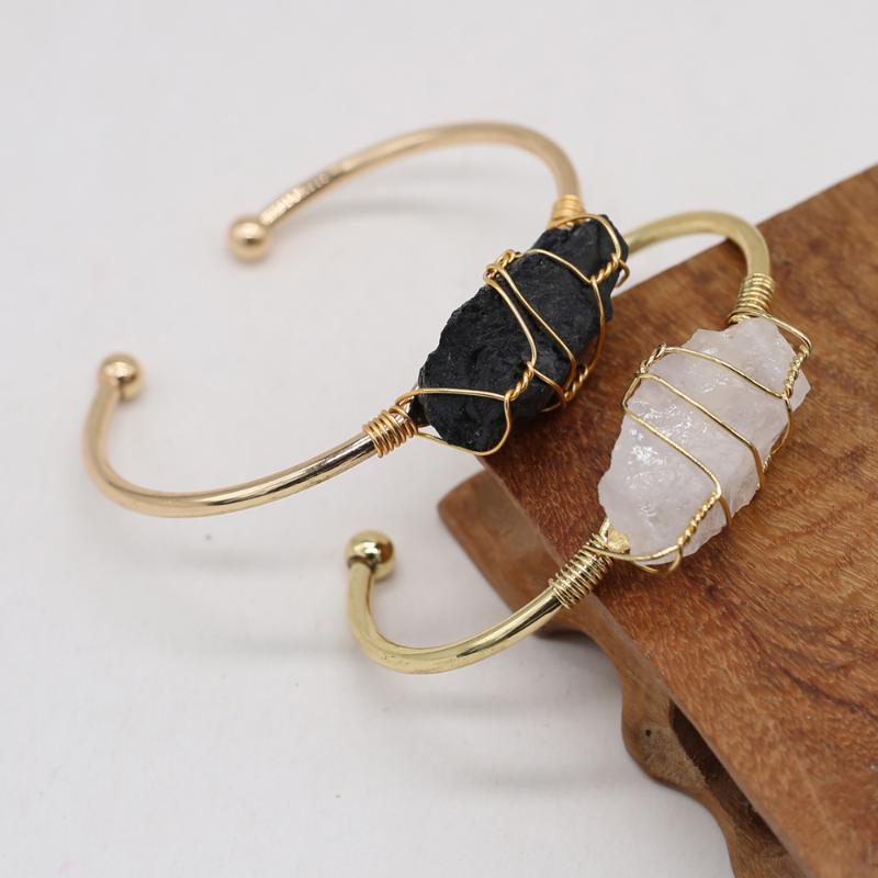 Bangle Fashion Bracelet Natural Semi-precious Stones Round Opening Golden Crystal Bud Circlet For Women Charm Jewelry Gift
Bangle Fashion Bracelet Natural Semi-precious Stones Round Opening Golden Crystal Bud Circlet For Women Charm Jewelry Gift