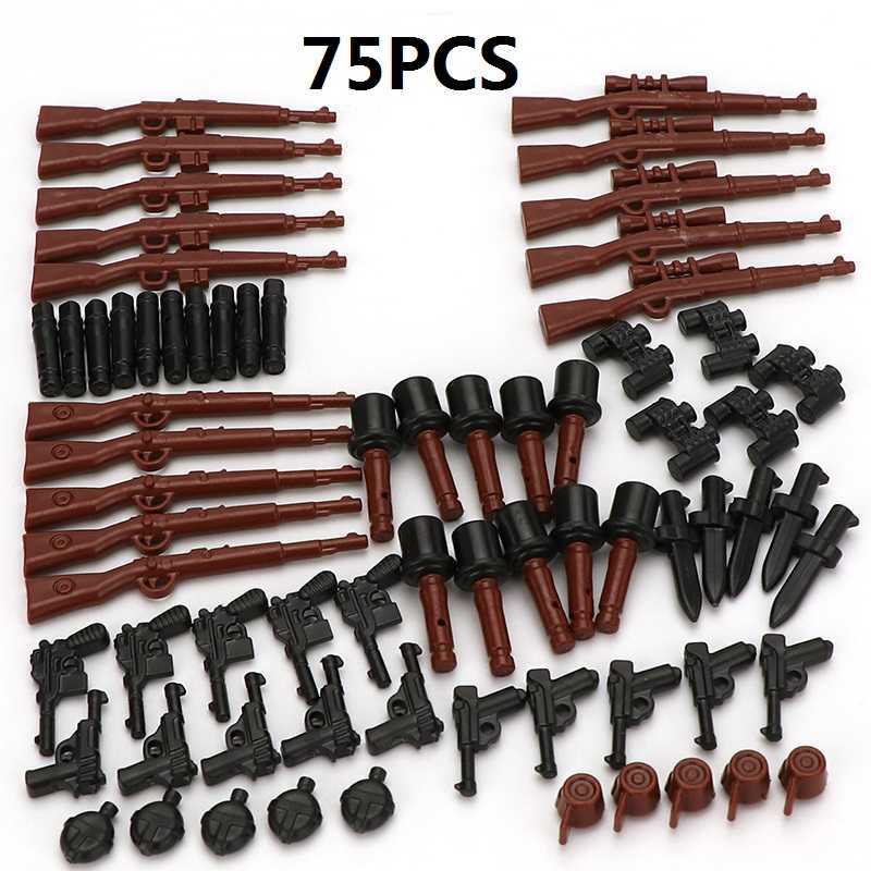 

Military WW2 Weapon Guns MOC SWAT City playmobil figures Guns Army Police Team German 98K Parts Building Bricks Mini Toys Y0816