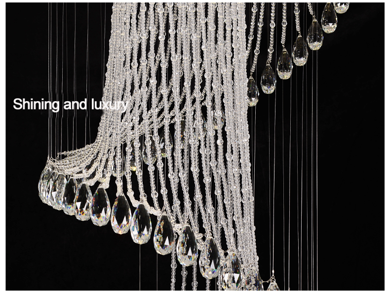 American K9 Crystal Chandeliers LED Modern Chandelier Lights Fixture European Hotel Lobby Parlor Hall Villa Stairway Home Indoor Lighting Dia120cm