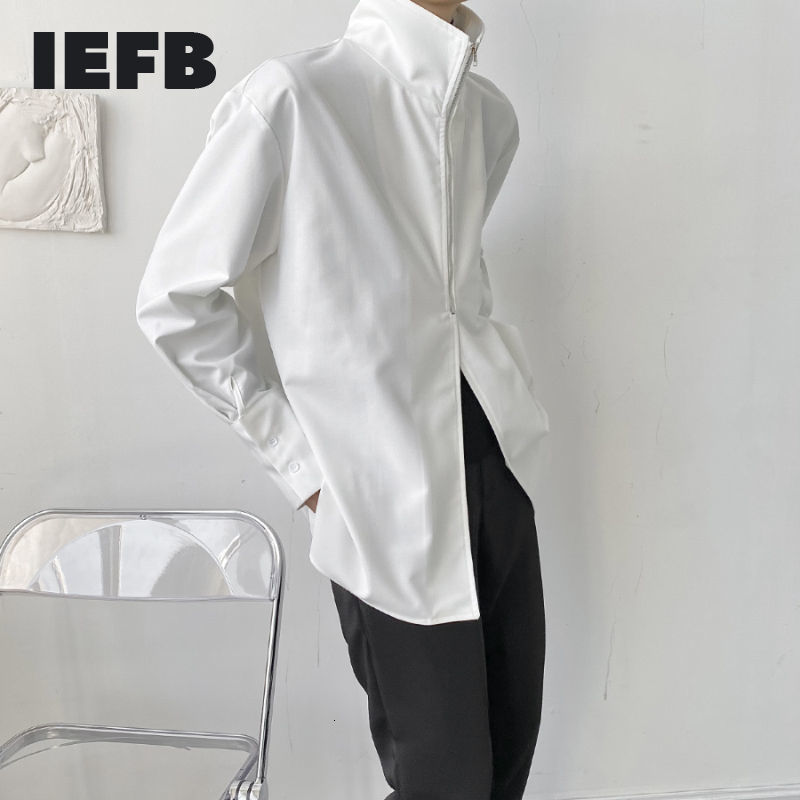 IEFB Niche Design Zipper Lapel Pullover Thick Shirts Simple Korean Style Men's Long Sleeve Oversize Tops 9Y7038 210524, Black
IEFB Niche Design Zipper Lapel Pullover Thick Shirts Simple Korean Style Men's Long Sleeve Oversize Tops 9Y7038 210524, Black